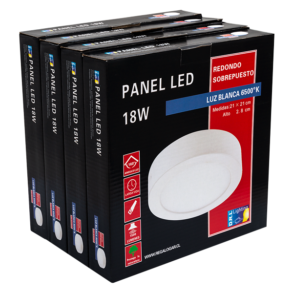 Panel Led Sobrepuesto Pack 4 Unidades