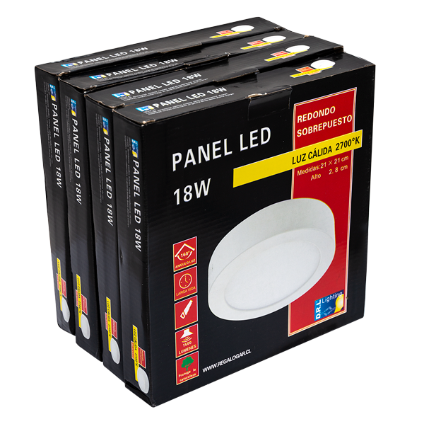 Panel Led Sobrepuesto Pack 4 Unidades