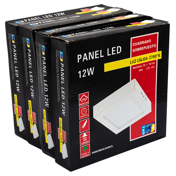 Panel Led Sobrepuesto Pack 4 Unidades