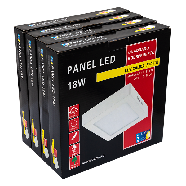 Panel Led Sobrepuesto Pack 4 Unidades