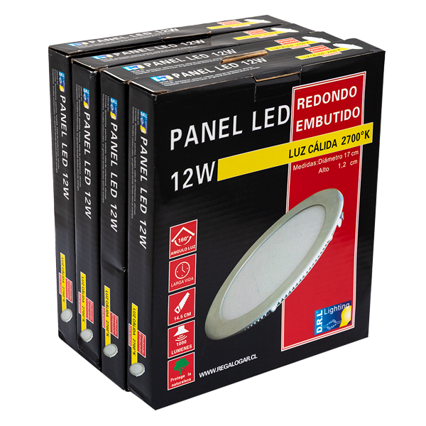 Panel Led Embutido Pack 4 Unidades