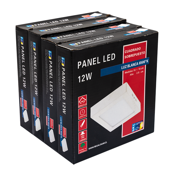 Panel Led Sobrepuesto Pack 4 Unidades