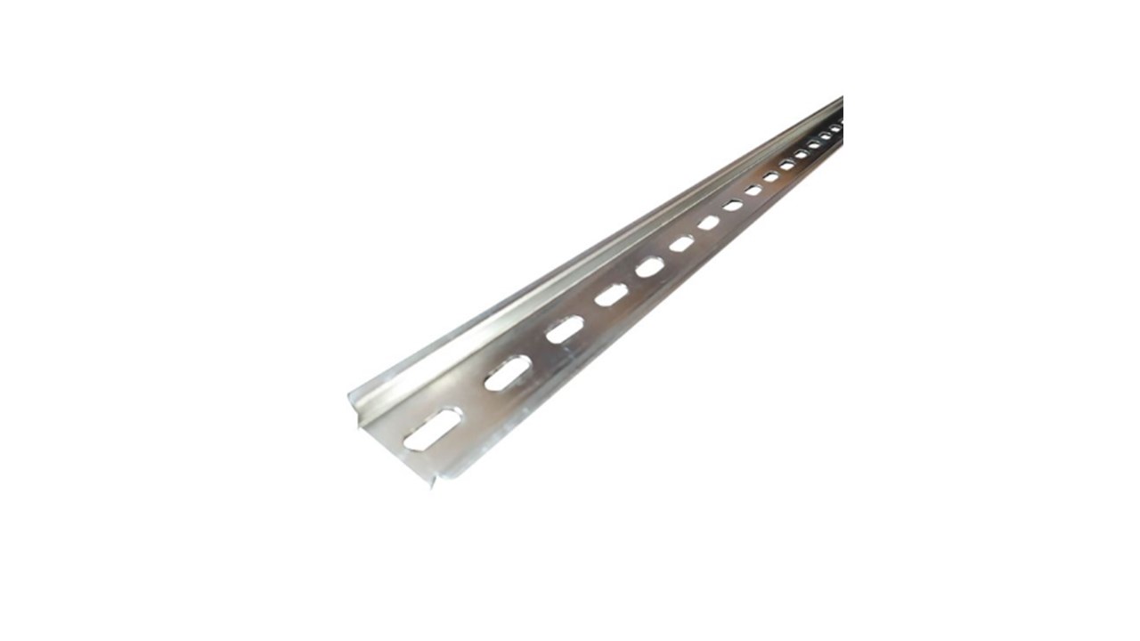 RIEL DIN ACERO GALVANIZADO PERFORADO