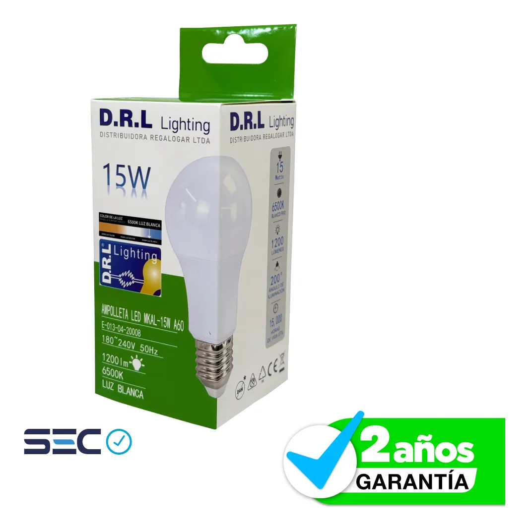 Ampolleta Led A60 15W Luz Blanca - Imagen 4